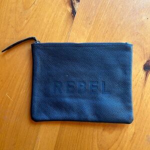 Genuine Black Leather REBEL Pouch